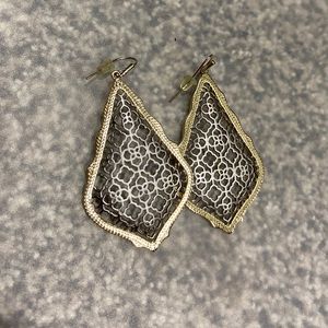 Kendra Scott Addie Earrings, gold with silver